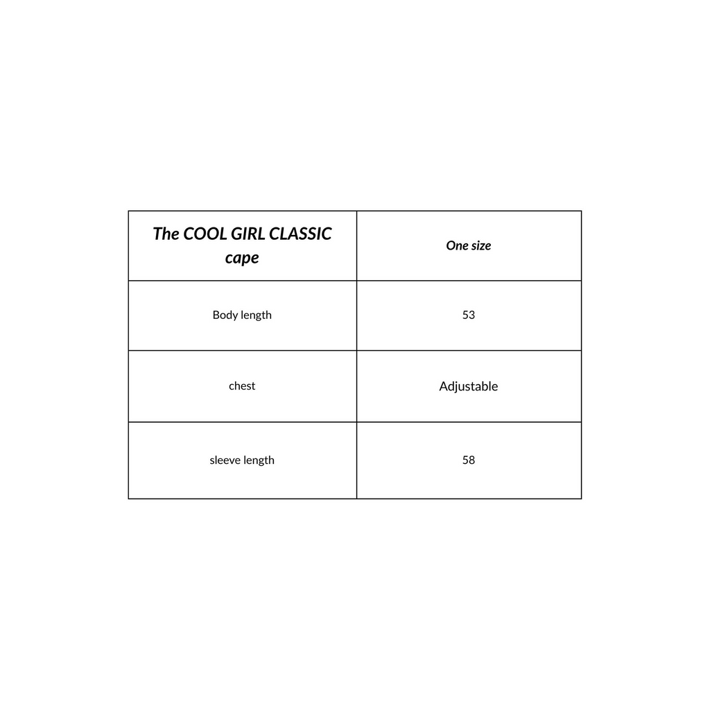The COOL GIRL CLASSIC CAPE
